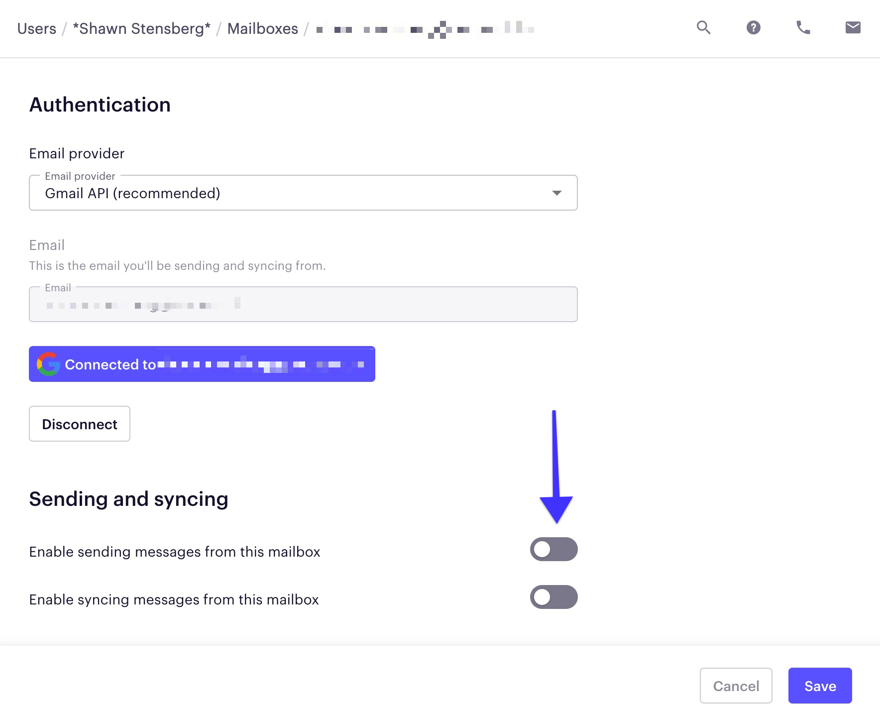 Validation Failed Mailbox does not have send enabled Outreach Support